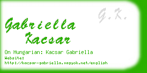 gabriella kacsar business card